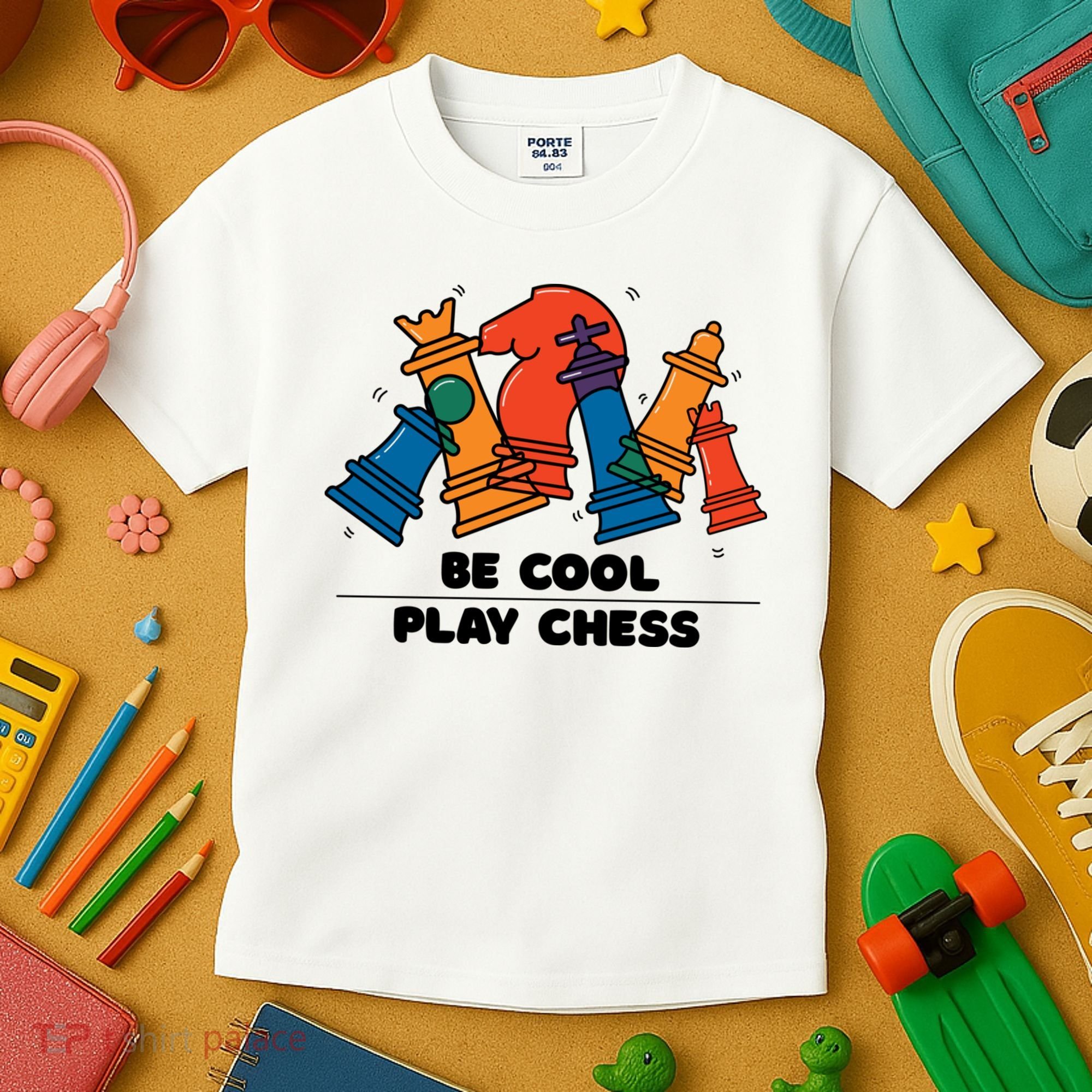 Funny Chess Be Cool Play Chess Kids T-Shirt