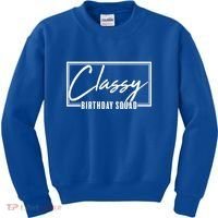 Funny Classy Birthday Squad Matching Group Shirts Kids Sweatshirt thumb 0