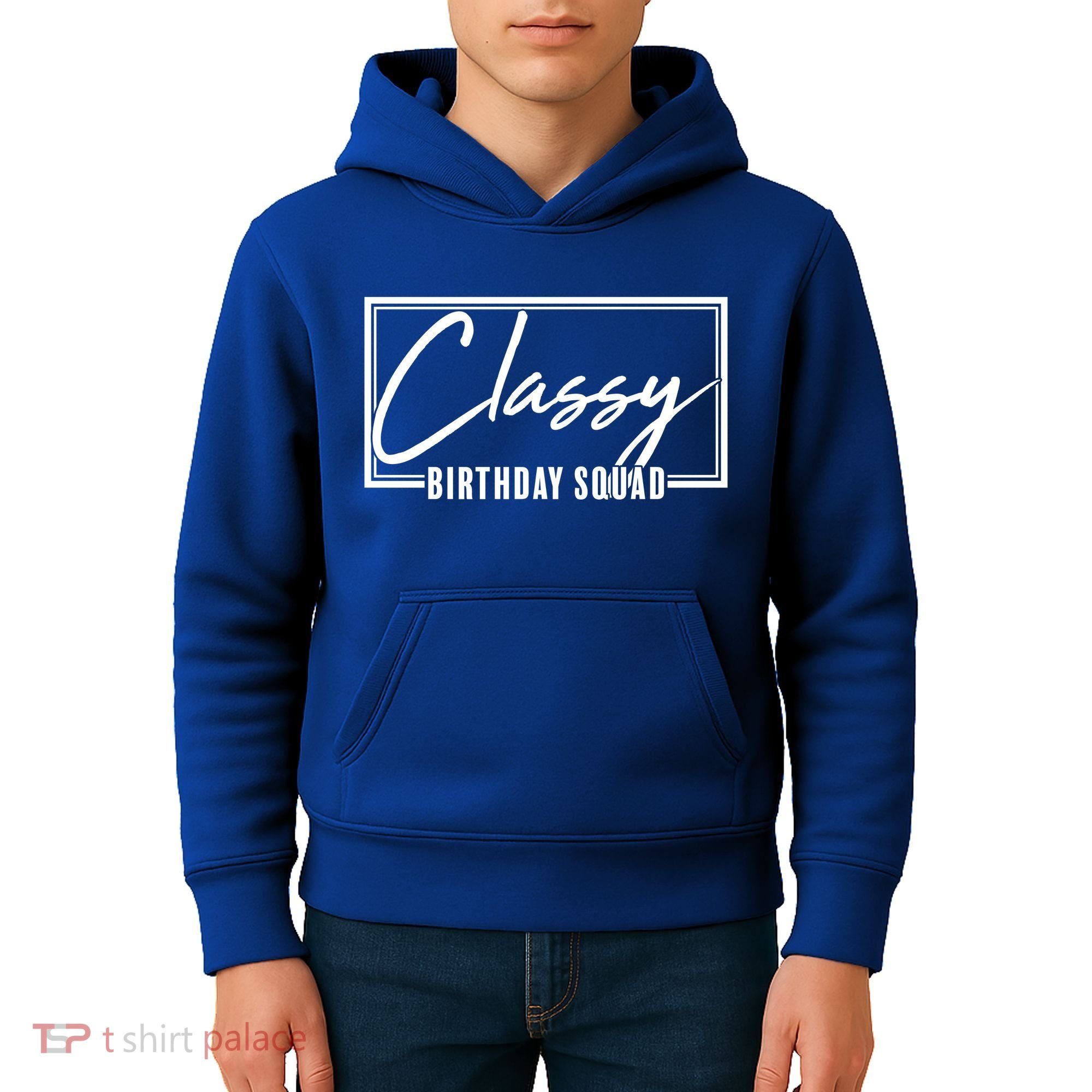 Funny Classy Birthday Squad Matching Group Shirts Kids Hoodie
