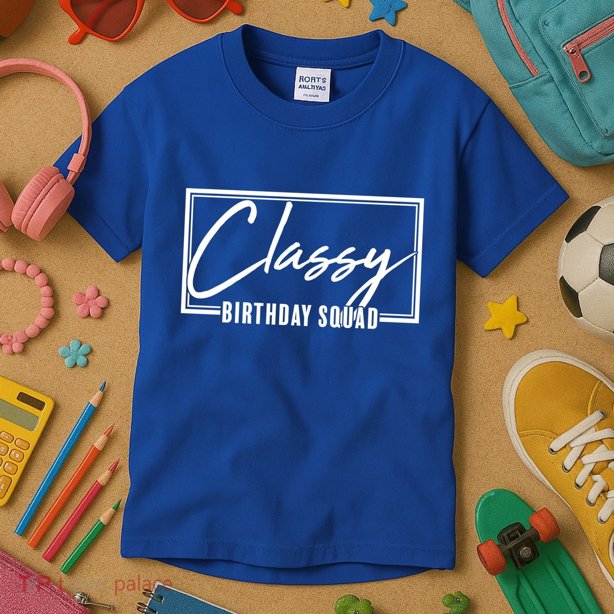 Funny Classy Birthday Squad Matching Group Shirts Kids T-Shirt