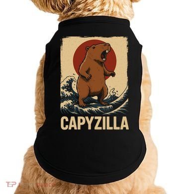 Funny Capybara Boy Girl Capyzilla  Doggie Tank