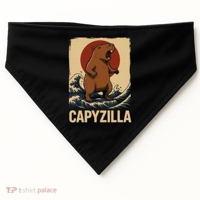 Funny Capybara Boy Girl Capyzilla  USA-Made Doggie Bandana