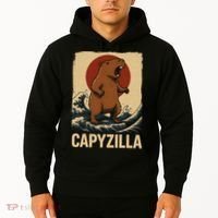 Funny Capybara Boy Girl Capyzilla  Hoodie thumb 2