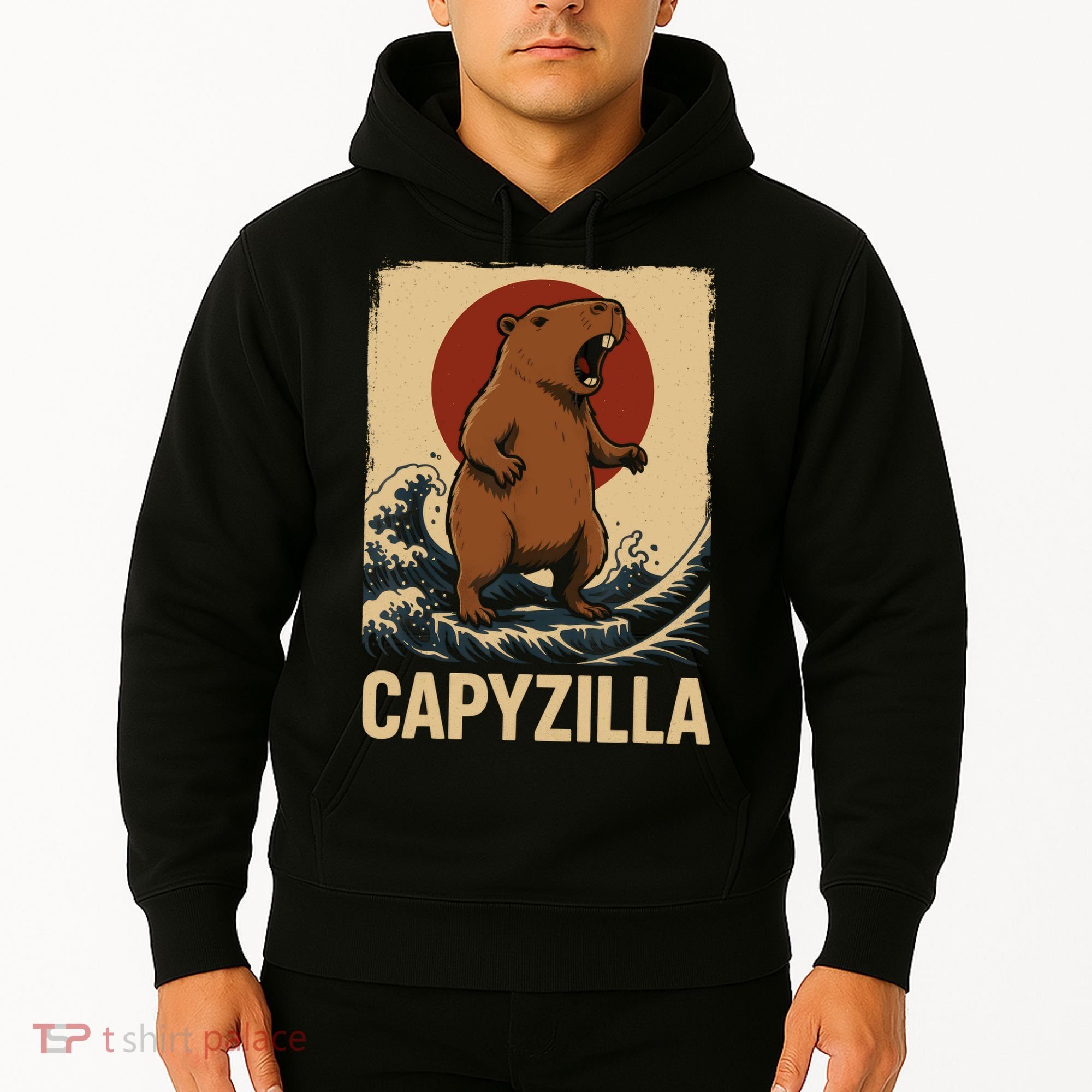 Funny Capybara Boy Girl Capyzilla  Hoodie