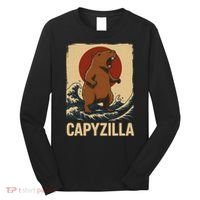 Funny Capybara Boy Girl Capyzilla  Long Sleeve Shirt thumb 0