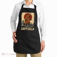 Funny Capybara Boy Girl Capyzilla  Apron thumb 2