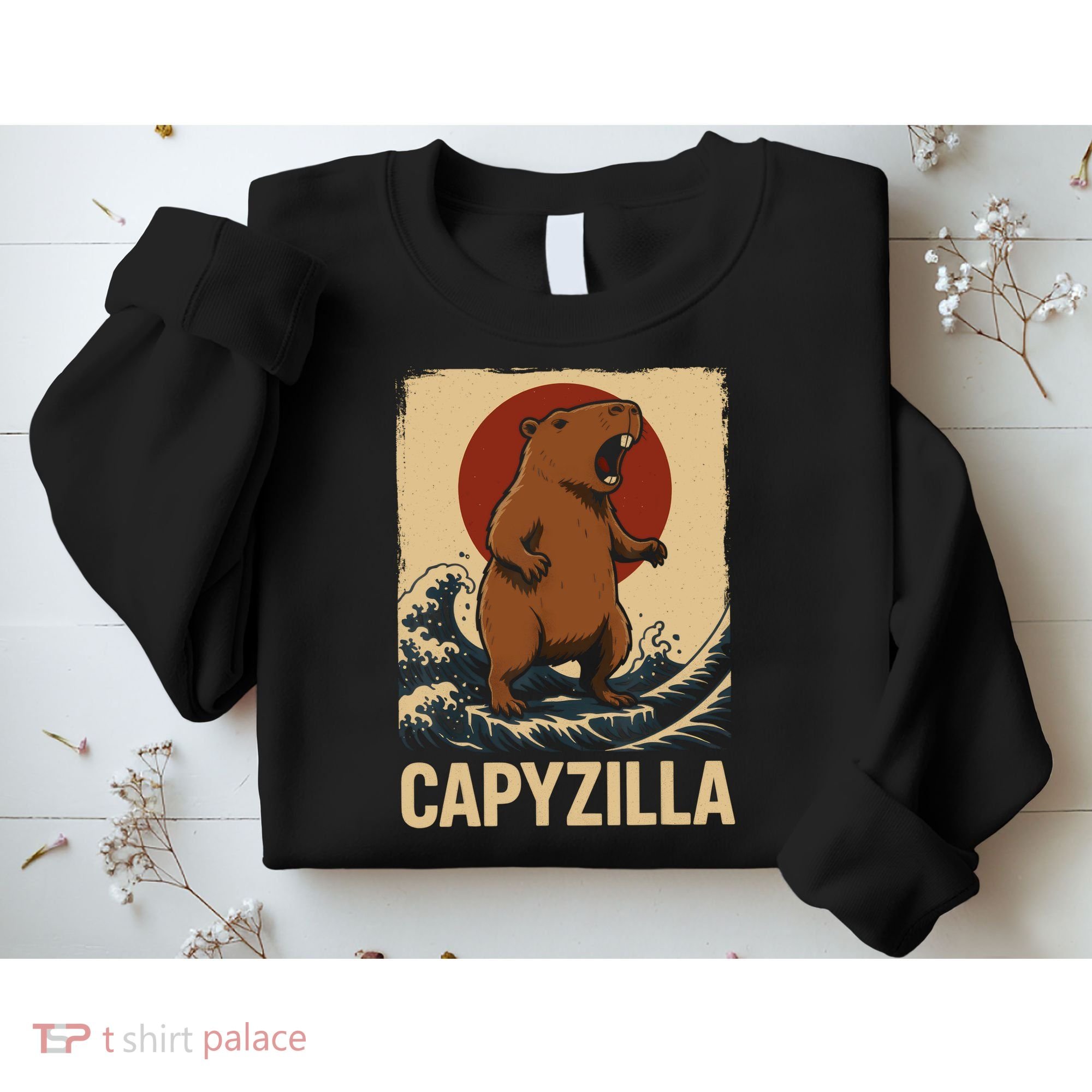 Funny Capybara Boy Girl Capyzilla  Sweatshirt