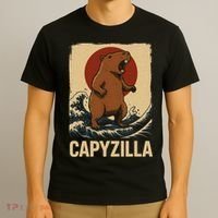 Funny Capybara Boy Girl Capyzilla  T-Shirt thumb 3