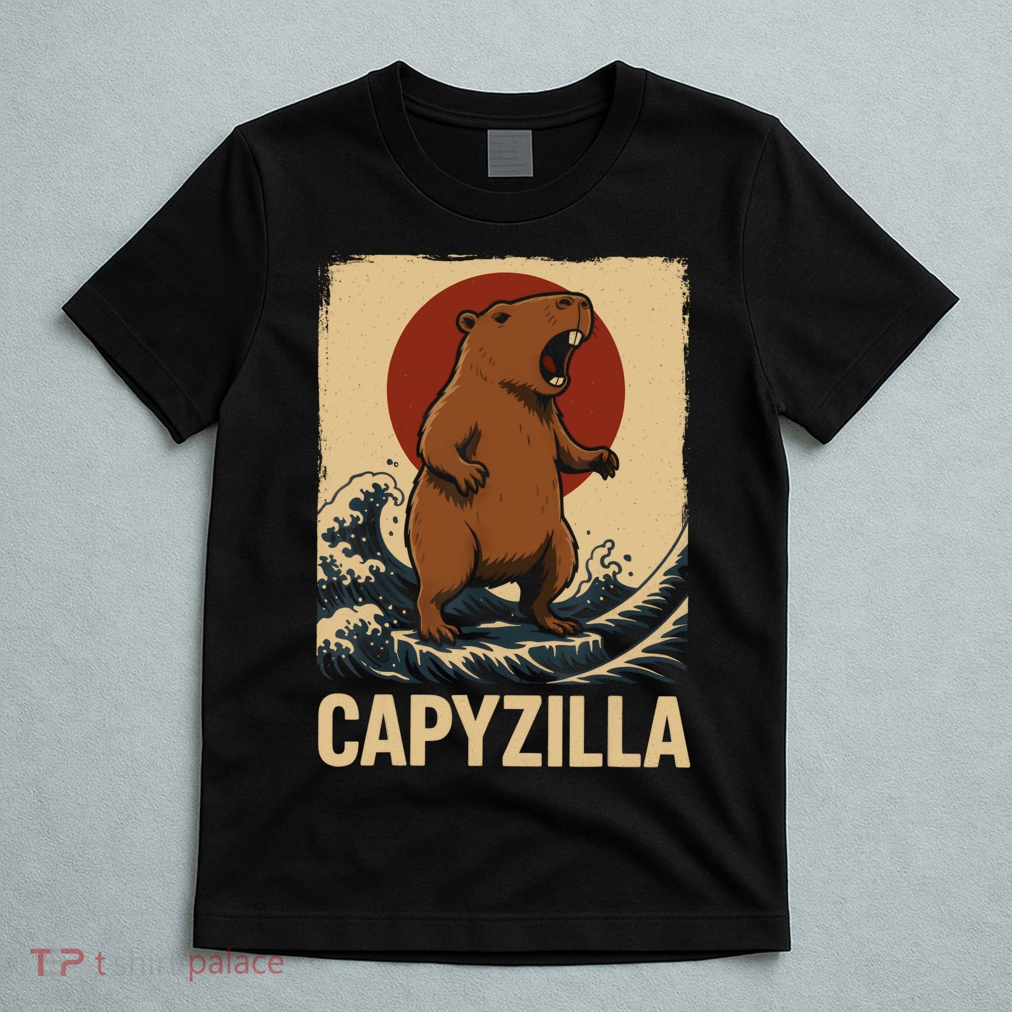 Funny Capybara Boy Girl Capyzilla  T-Shirt