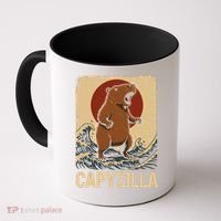 Funny Capybara Boy Girl Capyzilla  Coffee Mug thumb 0