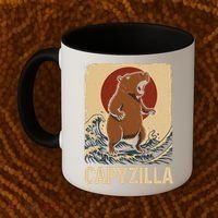 Funny Capybara Boy Girl Capyzilla  Coffee Mug thumb 2