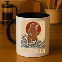 Funny Capybara Boy Girl Capyzilla  Coffee Mug thumb 4