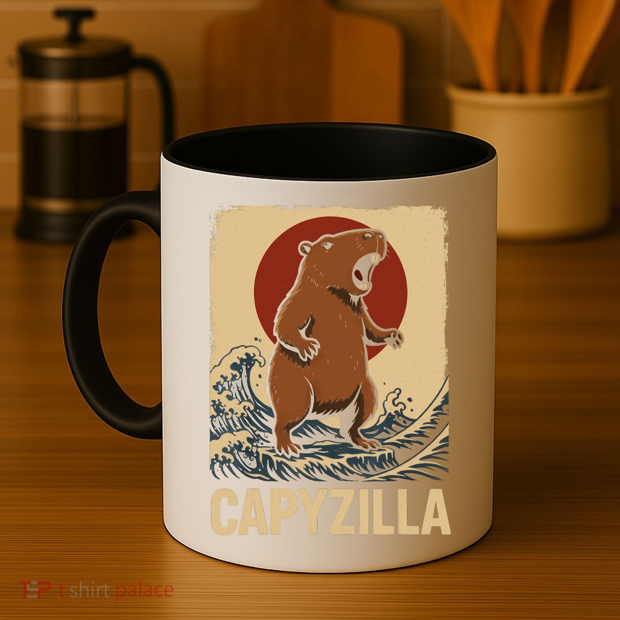 Funny Capybara Boy Girl Capyzilla  Coffee Mug