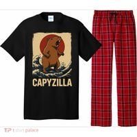 Funny Capybara Boy Girl Capyzilla  Pajama Set thumb 0