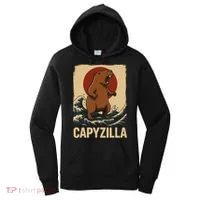 Funny Capybara Boy Girl Capyzilla  Women's Hoodie thumb 0