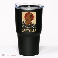 Funny Capybara Boy Girl Capyzilla  Tumbler thumb 0