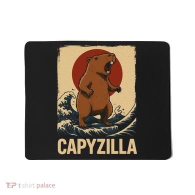 Funny Capybara Boy Girl Capyzilla  Mousepad