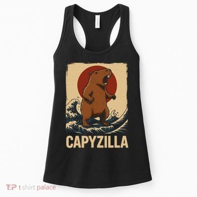 Funny Capybara Boy Girl Capyzilla  Women's Tank Top