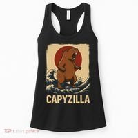 Funny Capybara Boy Girl Capyzilla  Women's Tank Top thumb 0
