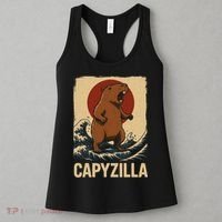 Funny Capybara Boy Girl Capyzilla  Women's Tank Top thumb 3