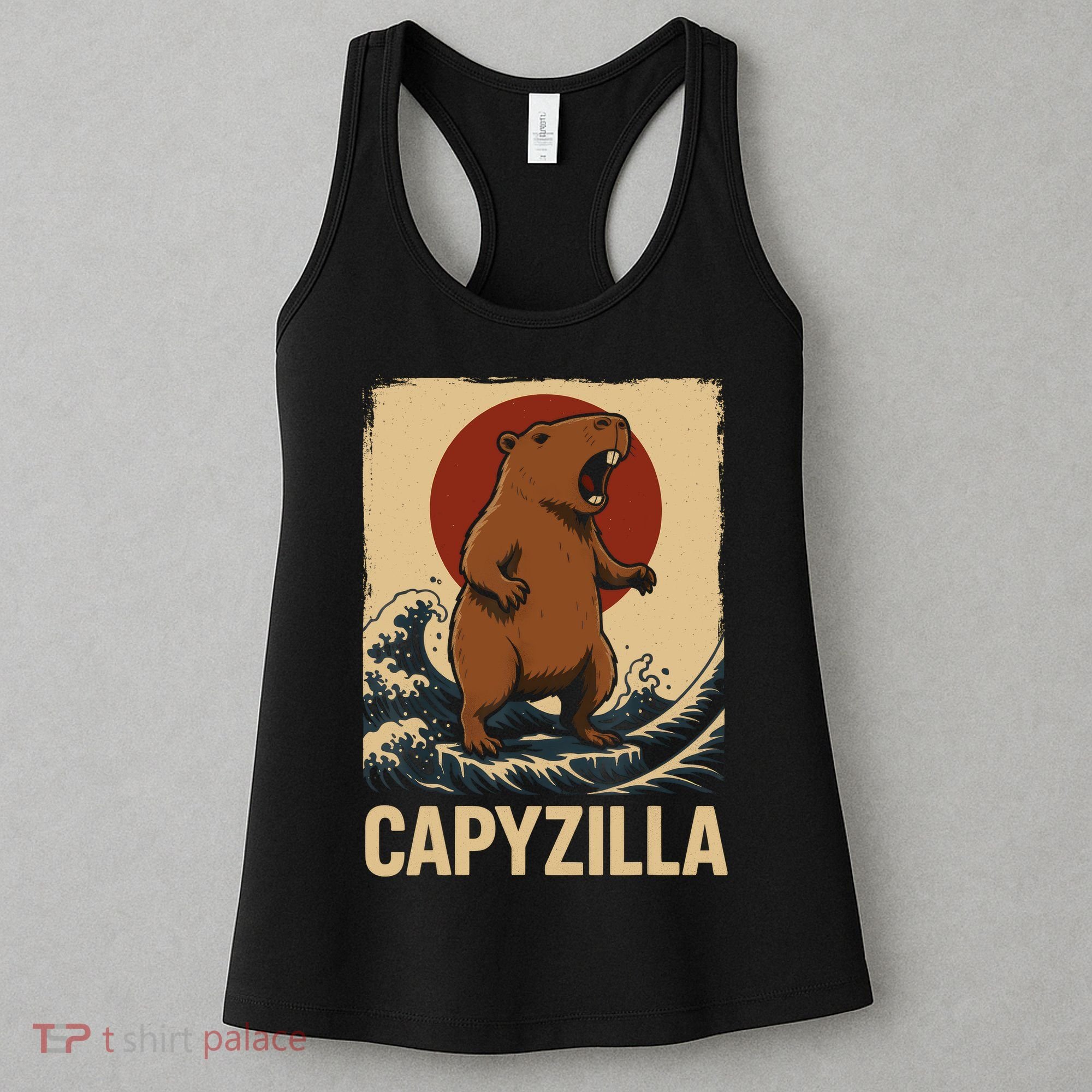 Funny Capybara Boy Girl Capyzilla  Women's Tank Top