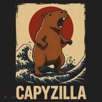 Funny Capybara Boy Girl Capyzilla  Hat thumb 2