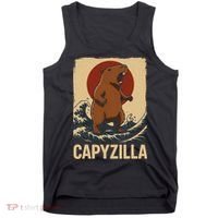 Funny Capybara Boy Girl Capyzilla  Tank Top thumb 0