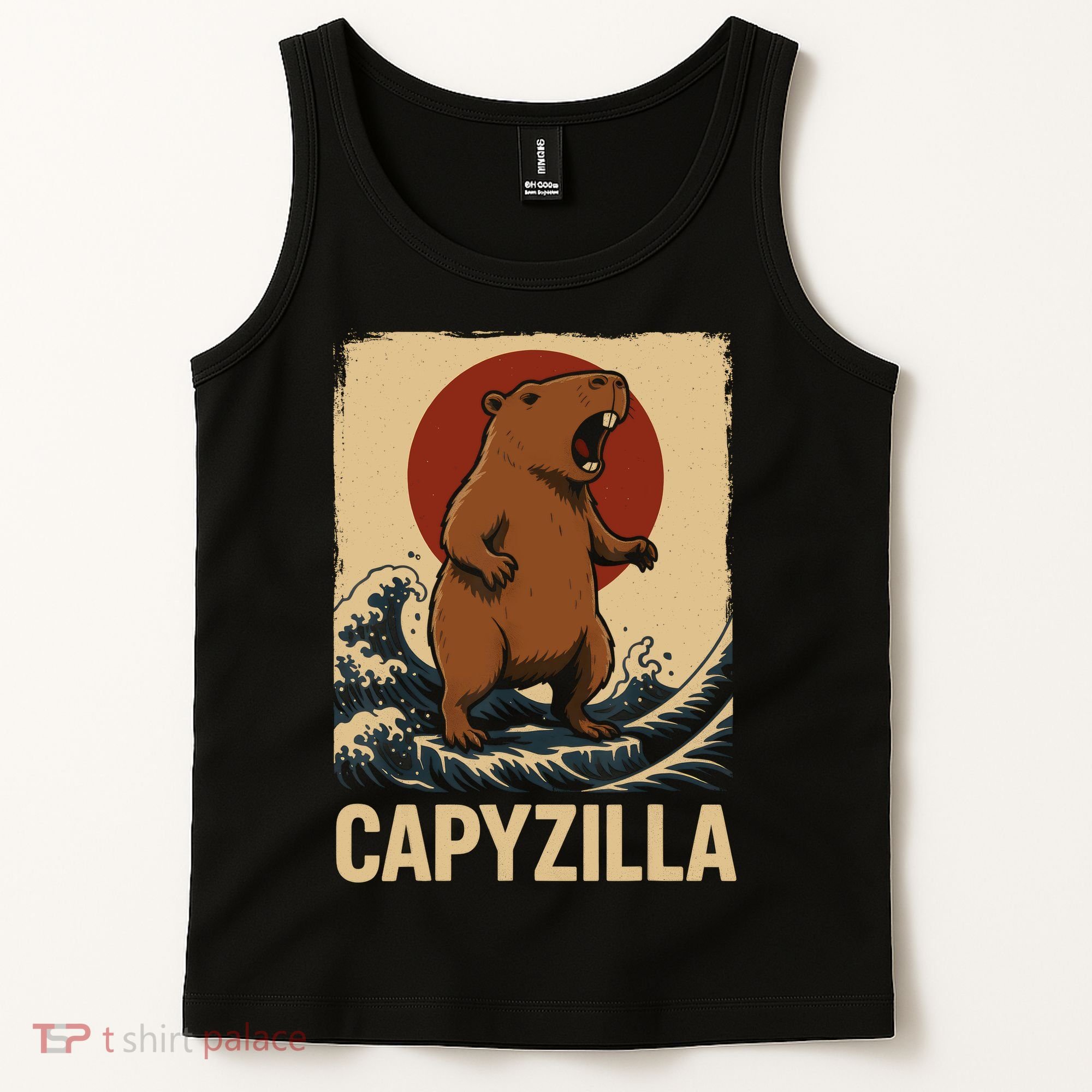 Funny Capybara Boy Girl Capyzilla  Tank Top