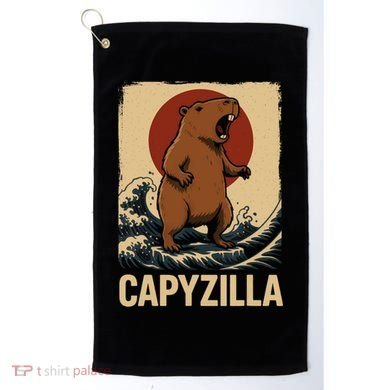 Funny Capybara Boy Girl Capyzilla  Golf Towel