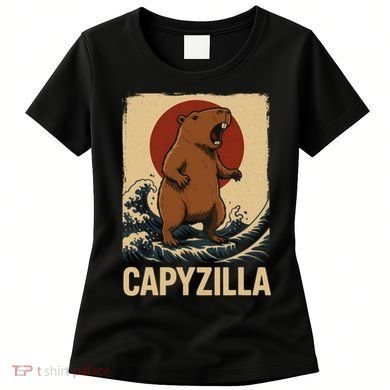 Funny Capybara Boy Girl Capyzilla  Women's T-Shirt