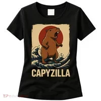 Funny Capybara Boy Girl Capyzilla  Women's T-Shirt thumb 0