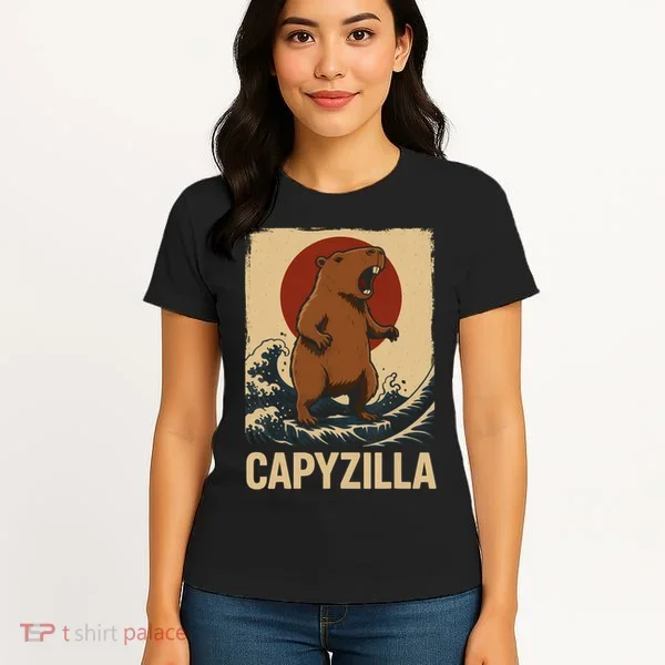Funny Capybara Boy Girl Capyzilla  Women's T-Shirt