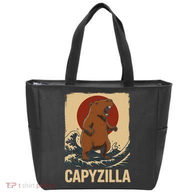 Funny Capybara Boy Girl Capyzilla  Tote Bag