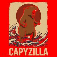Funny Capybara Boy Girl Capyzilla  Santa Hat thumb 1