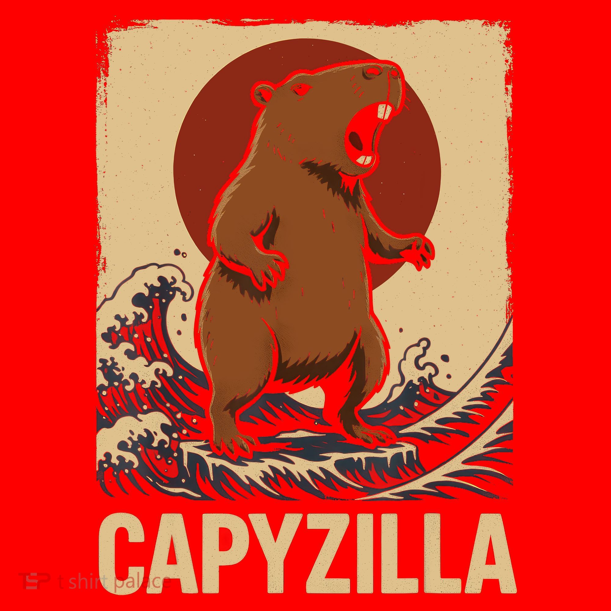 Funny Capybara Boy Girl Capyzilla  Santa Hat