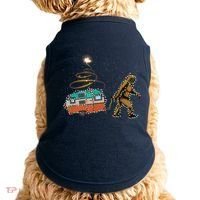 Funny Camping Bigfoot Light Christmas Tree Gifts Xmas Idea Doggie Tank thumb 0