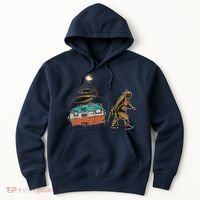 Funny Camping Bigfoot Light Christmas Tree Gifts Xmas Idea Hoodie thumb 0