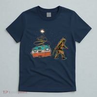 Funny Camping Bigfoot Light Christmas Tree Gifts Xmas Idea T-Shirt thumb 5