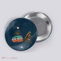 Funny Camping Bigfoot Light Christmas Tree Gifts Xmas Idea Button thumb 0