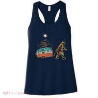 Funny Camping Bigfoot Light Christmas Tree Gifts Xmas Idea Women's Tank Top thumb 0