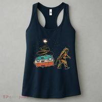 Funny Camping Bigfoot Light Christmas Tree Gifts Xmas Idea Women's Tank Top thumb 3