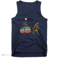 Funny Camping Bigfoot Light Christmas Tree Gifts Xmas Idea Tank Top thumb 0