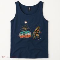 Funny Camping Bigfoot Light Christmas Tree Gifts Xmas Idea Tank Top thumb 2