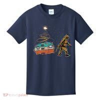 Funny Camping Bigfoot Light Christmas Tree Gifts Xmas Idea Kids T-Shirt thumb 0