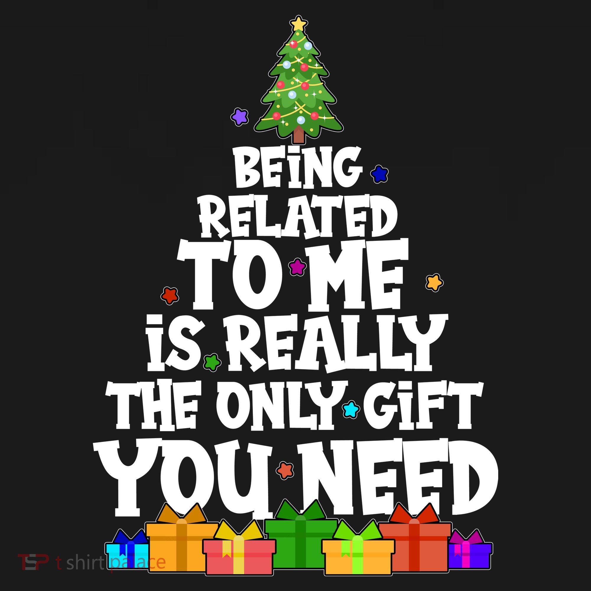 Funny Christmas Being Related To Me Is Really The Only Gift You Need Women's Hoodie