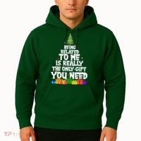 Funny Christmas Being Related To Me Is Really The Only Gift You Need Hoodie thumb 2