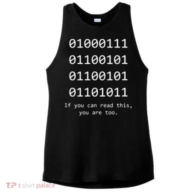 Funny Computer Binary Code Programmer Developer Geek Gift Ladies PosiCharge Tri-Blend Wicking Tank