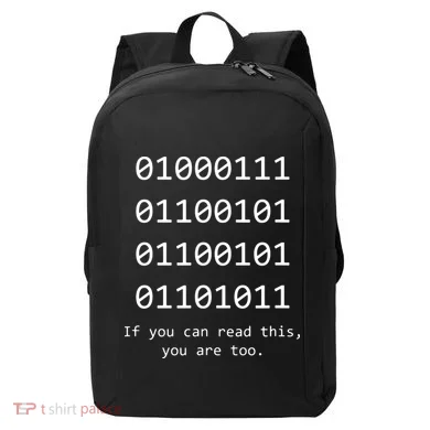 Funny Computer Binary Code Programmer Developer Geek Gift Modern Backpack