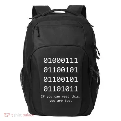 Funny Computer Binary Code Programmer Developer Geek Gift Transport Backpack