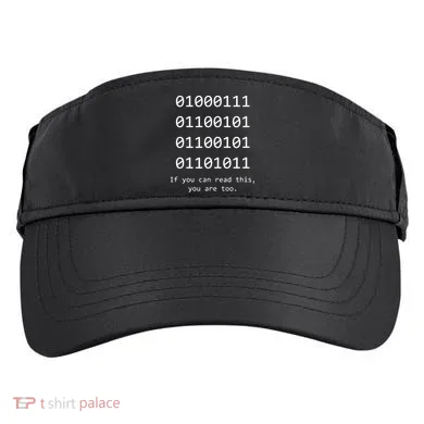 Funny Computer Binary Code Programmer Developer Geek Gift Adult Drive Performance Visor